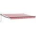 Tenda Retrattile Rosso e bianco 400 × 300 cm Poliestere - Foto miniatura 1