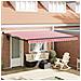 Tenda Retrattile Rosso e bianco 400 × 300 cm Poliestere - Foto miniatura 2