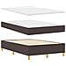 Letto a molle con materasso Marrone scuro 120 x 200 cm Tessuto - Foto miniatura 7