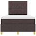 Letto a molle con materasso Marrone scuro 120 x 200 cm Tessuto - Foto miniatura 8
