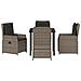 Set da Pranzo per Giardino 5 pcs Grigio polyrattan - Foto miniatura 7