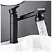 Rubinetto per lavabo da bagno, Blackswan, tipo M331, modello alto, nero opaco, girevole, con 2 modalità e beccuccio mobile, misura 30 cm - Foto miniatura 4