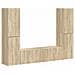 Set mobile TV 6 pcs Rovere Sonoma Legno multistrato - Foto miniatura 1