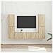 Set mobile TV 6 pcs Rovere Sonoma Legno multistrato - Foto miniatura 2