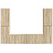 Set mobile TV 6 pcs Rovere Sonoma Legno multistrato - Foto miniatura 7