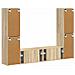 Set mobile TV 6 pcs Rovere Sonoma Legno multistrato - Foto miniatura 8