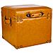 Sgabello Con Cassetti In Similpelle Arancione 38x38x35h - Foto miniatura 1