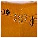 Sgabello Con Cassetti In Similpelle Arancione 38x38x35h - Foto miniatura 6