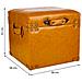 Sgabello Con Cassetti In Similpelle Arancione 38x38x35h - Foto miniatura 8