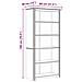 Libreria BODO Marrone miele 82 x 40 x 173 cm Legno multistrato - Foto miniatura 6