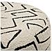 Pouf Nairobi Rotondo In Legno Pino E Tessuto Multicolore Ø44x40 Cm - Foto miniatura 3