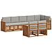 Set divani con cuscino 8 pcs Grigio Naturale e Chiaro - Foto miniatura 1