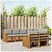 Set divani con cuscino 8 pcs Grigio Naturale e Chiaro - Foto miniatura 2