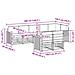 Set divani con cuscino 8 pcs Grigio Naturale e Chiaro - Foto miniatura 8