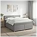 Letto box spring con materasso Grigio Chiaro 140 x 200 cm - Foto miniatura 2
