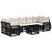 Set Divano da Giardino 8 pz Nero polyrattan - Foto miniatura 1