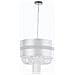 I-CHIGNON / S40 - Lampadario a sospensione circolare con cristalli 60 watt E27 - Foto miniatura 2
