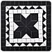 Tavolino Di Servizio Con Mosaico Nero E Bianco In Ceramica - Foto miniatura 4