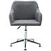 Sedia Da Ufficio Girevole Grigio Chiaro In Tessuto - Foto miniatura 3