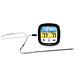Termometro Arrosto Bbq 1600. Digitale Grill-thermometer Con Lcd Touch-display, Messgabel Aus Edelstahl. Elettronico Termometro Per Forno In Per Il Perfekten Garpunkt. Incl. Batterien. Nero Argento - Foto miniatura 1