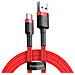 Type-c Cafule Cavo 2a 2m Red + Red (catklf-c09)  - Foto miniatura 3