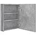 Armadietto Bagno con Specchio e LED Grigio Cemento 50x14x60 cm - Foto miniatura 3