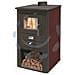 Stufa Legna Pallade Bordeaux Kw10,7 - Cm 50x41x86h - Foto miniatura 3