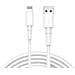 Cavo di Ricarica Superveloce 2.4A USB 2.0 di Tipo A - Lightning 1m Nylon - Bianco - Foto miniatura 1