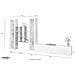 Parete Attrezzata Egidio, Set Salotto Porta Tv A 3 Ante, Mobile Soggiorno Multiuso Con Vetrina E Luce Led, 100% Made In Italy, Cm 350x30h180, Bianco Lucido E Acero - Foto miniatura 3