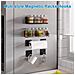 Organizzatori Magnetici Per Rack Per Barattoli Portaoggetti Per Montaggio A Parete Laterale Per Frigorifero Black - Foto miniatura 4