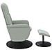 Poltrona Massaggio Reclinante Poggiapiedi Grigio Chiaro Velluto - Foto miniatura 4