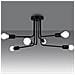 Lampadario Norah 6 Nero Sl. 1452 - Moderno Lampadari Nero 33x68x68 Cm - Foto miniatura 4