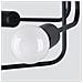 Lampadario Norah 6 Nero Sl. 1452 - Moderno Lampadari Nero 33x68x68 Cm - Foto miniatura 5