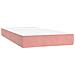 Letto a Molle con Materasso e LED Rosa 80x200 cm in Velluto - Foto miniatura 3