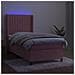 Letto a Molle con Materasso e LED Rosa 80x200 cm in Velluto - Foto miniatura 4