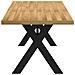 Tavolo Pranzo Noain Gambe A Forma X 180x90x75 Cm Legno Massello - Foto miniatura 2