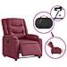 Poltrona Elettrica Reclinabile Rosso Vino in Tessuto - Foto miniatura 9
