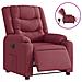 Poltrona Elettrica Reclinabile Rosso Vino in Tessuto - Foto miniatura 4
