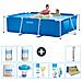 Piscina Fuori Terra - Rettangolo - 220x150x60 Cm - Blu - Include Accessori Coordinati - Foto miniatura 1