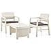 Lusso Casadino -  Set Salotto Da Giardino 3 Pz In Plastica Bianco - Foto miniatura 2