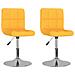 Lusso Casadino -  Sedie Da Pranzo Girevoli 2 Pz Gialle In Tessuto - Foto miniatura 1