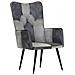 Lusso Casadino -  Poltrona Wingback Grigia In Vera Pelle - Foto miniatura 1