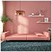 Divano Letto a 2 Posti con 2 Cuscini Rosa in Velluto - Foto miniatura 3