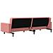 Divano Letto a 2 Posti con 2 Cuscini Rosa in Velluto - Foto miniatura 8