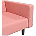 Divano Letto a 2 Posti con 2 Cuscini Rosa in Velluto - Foto miniatura 9
