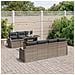 Set Divano da Giardino a 8 Pezzi con Cuscini in Rattan Polietilene Grigio,  Divano da Giardino per 2 Persone con Spazio di Stoccaggio e Cuscini in Rattan Polietilene Grigio - Foto miniatura 3