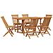 Set da pranzo da giardino 7 pezzi in legno massello di teak - Foto miniatura 1