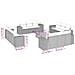 Set Divano da Giardino 13 pz con Cuscini Beige in Polyrattan - Foto miniatura 3
