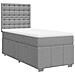 Giroletto a Molle con Materasso Grigio Chiaro 80x200 cm Tessuto - Foto miniatura 1