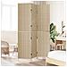Divisorio per stanze  3 pannelli pieghevole beige 146x200 cm in poli rattan - Foto miniatura 3
